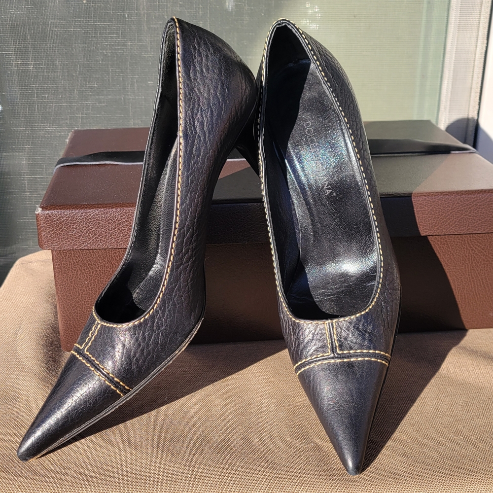 Dolce & Gabbana Black Leather Heels